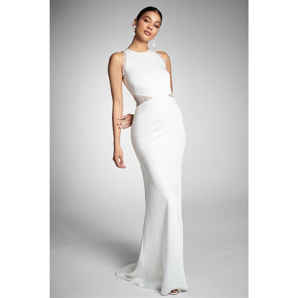 NWT Sachin & Babi Isla Lace Panel Gown Size 14 $695